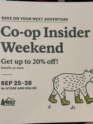 Rei one time - rei, co-op